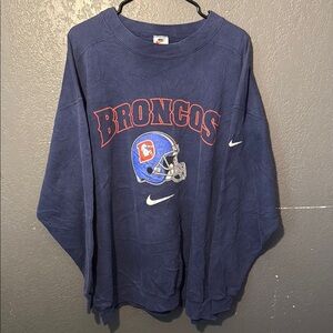 Vintage Nike Broncos Blue Crewneck